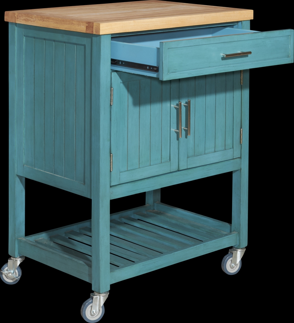Gwendoline Teal Bar Cart - Thumbnail - Image 2