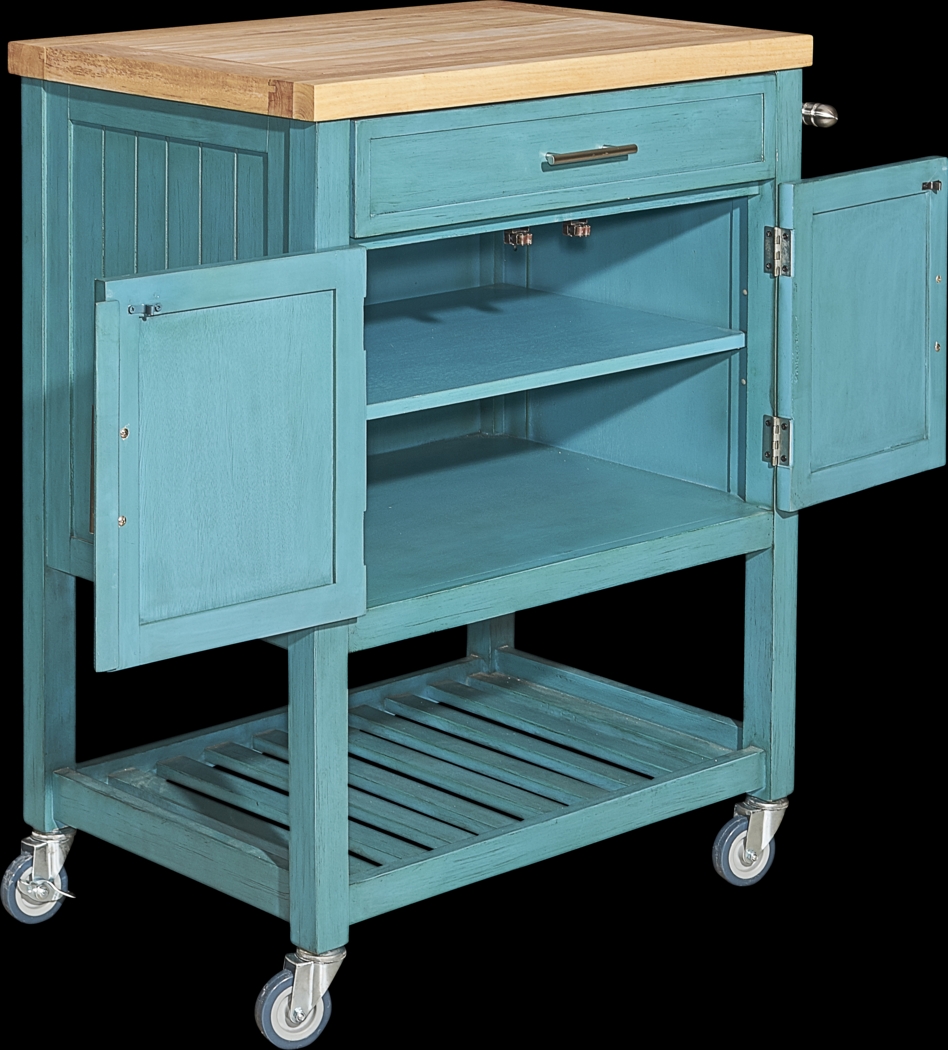 Gwendoline Teal Bar Cart - Thumbnail - Image 3