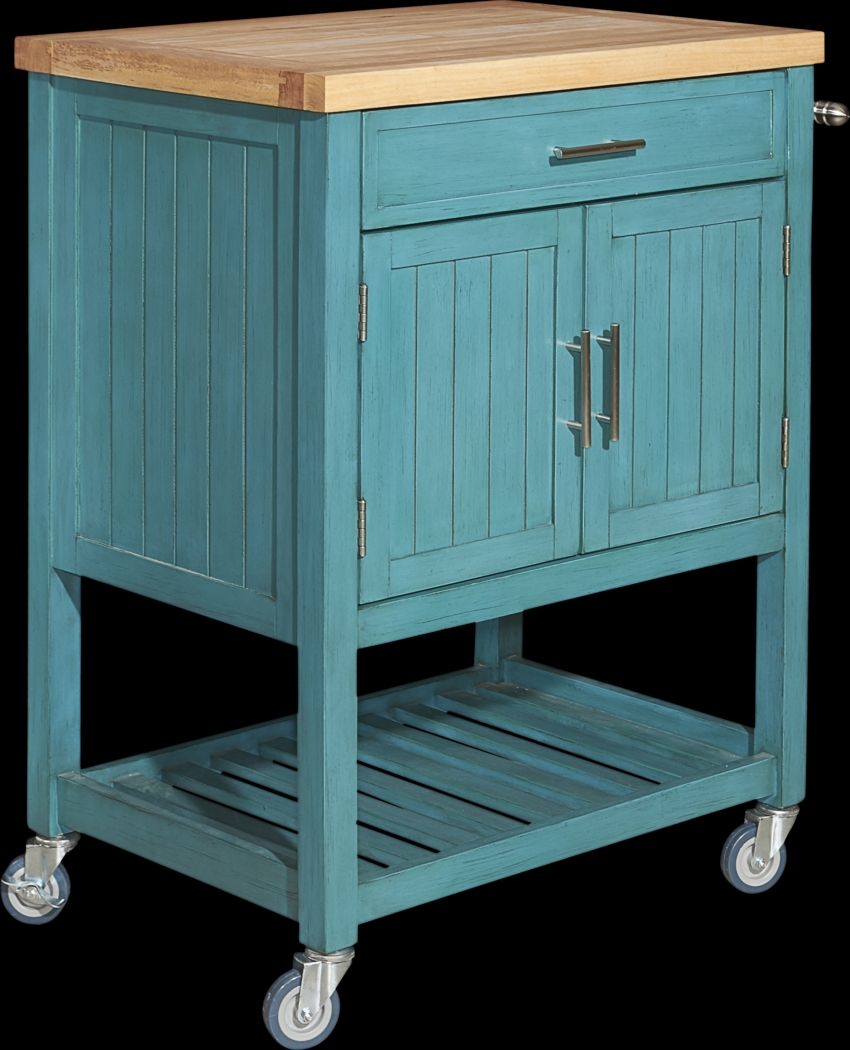Gwendoline Teal Bar Cart - Thumbnail - Image 1