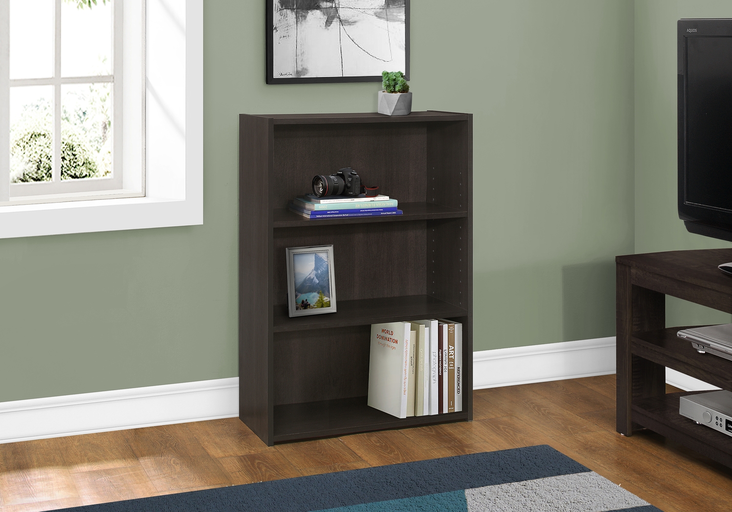 Gwynnwood Brown Bookcase - Thumbnail - Image 2