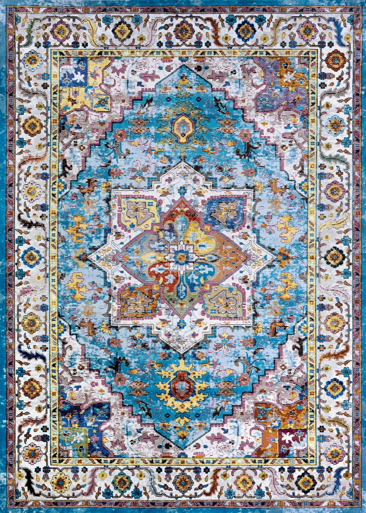 Gypsy Cove Blue 3'6 x 5'6 Rug - Thumbnail - Image 1