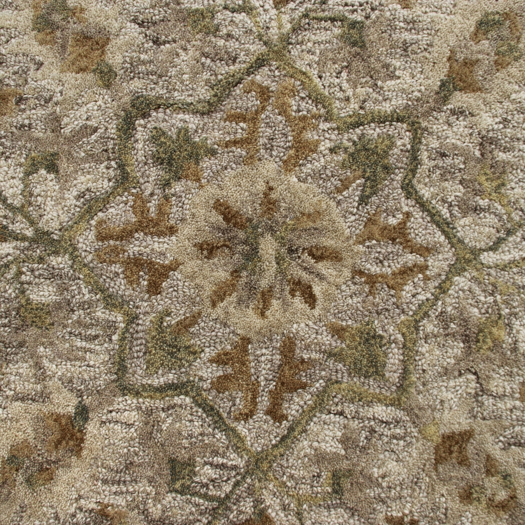 Wundar Beige 4' Round Rug - Thumbnail - Image 3