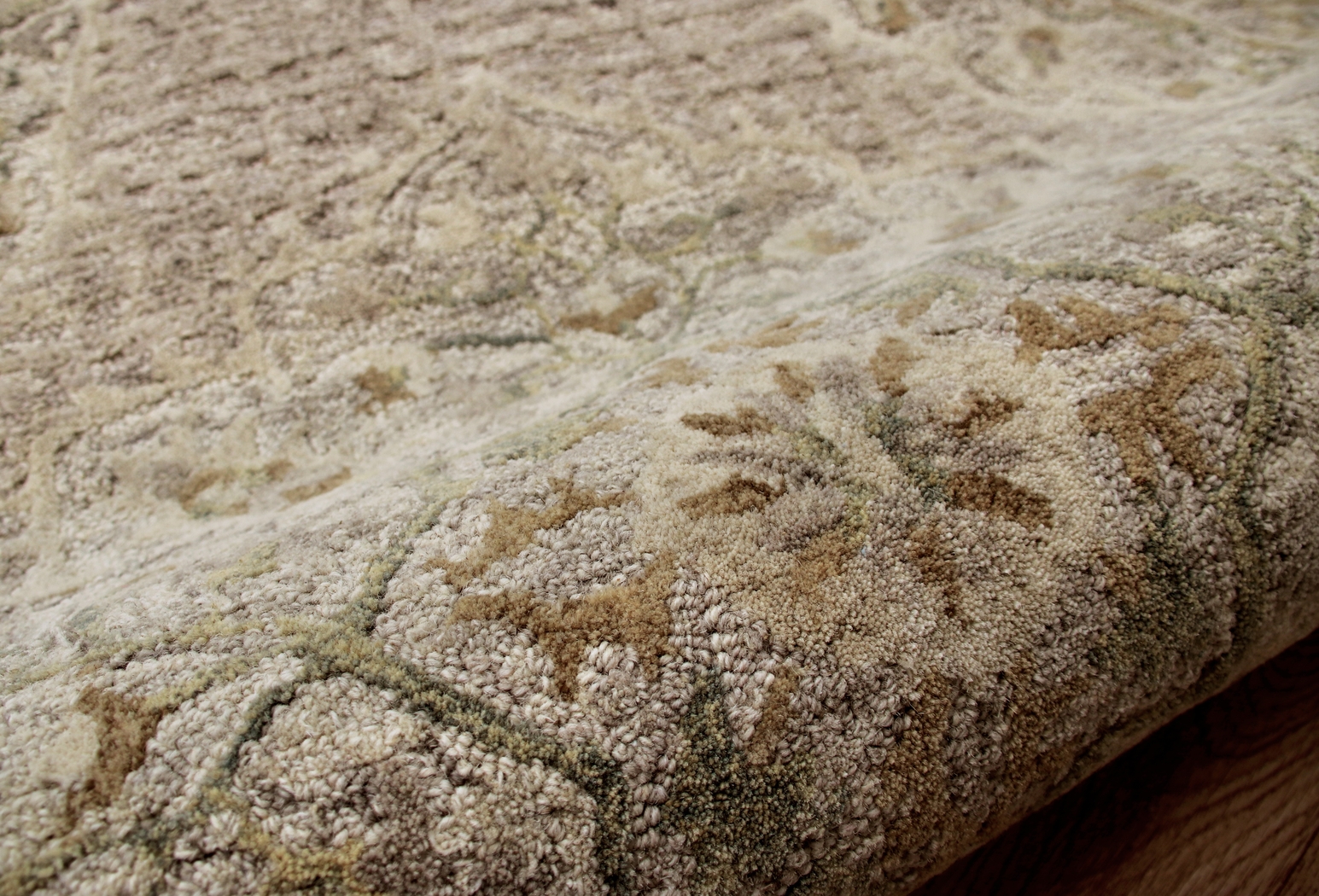 Wundar Beige 4' Round Rug - Thumbnail - Image 7