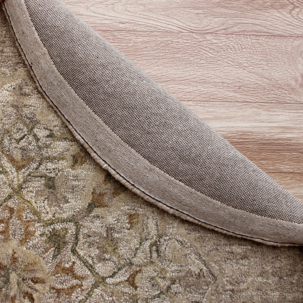 Wundar Beige 6' Round Rug - Thumbnail - Image 4