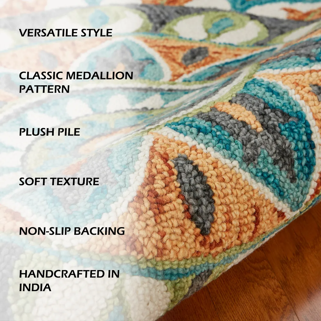 Haben Orange 4' Round Rug - Image 10
