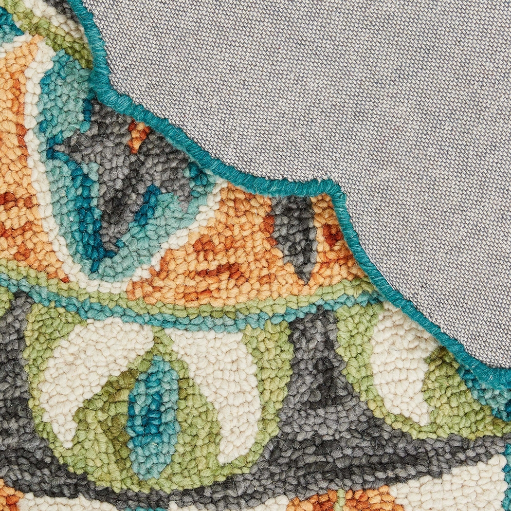 Haben Orange 5' Round Rug - Thumbnail - Image 6