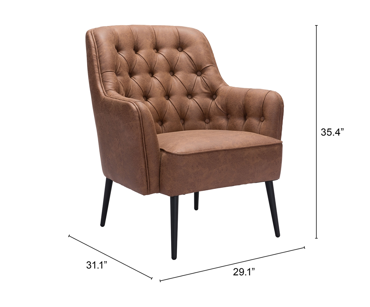 Habiet Brown Accent Chair - Thumbnail - Image 12