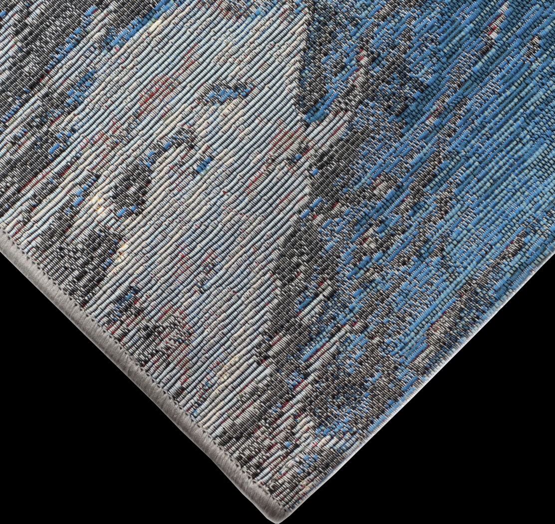 Habine Blue 7'10 x 9'10 Indoor/Outdoor Rug - Thumbnail - Image 5