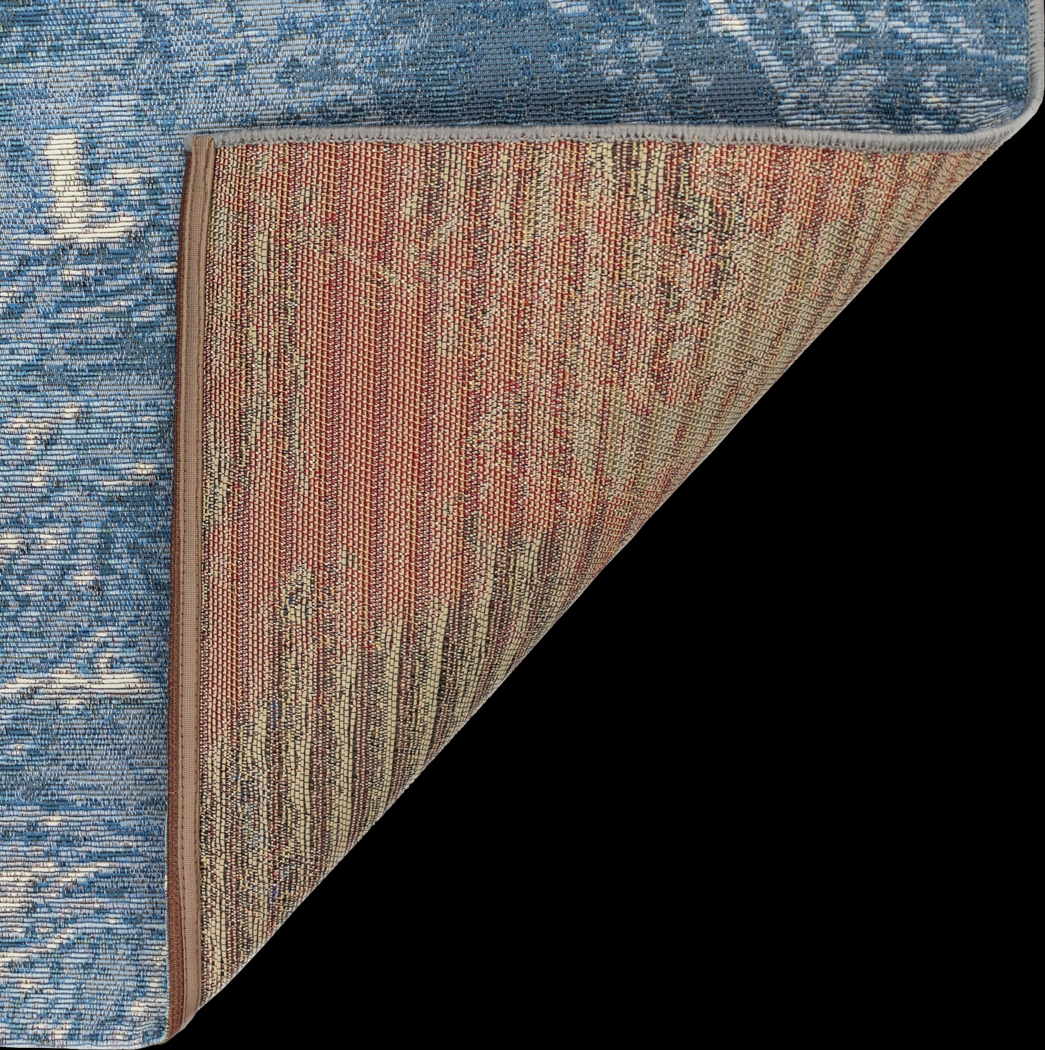 Habine Blue 7'10 x 9'10 Indoor/Outdoor Rug - Thumbnail - Image 6