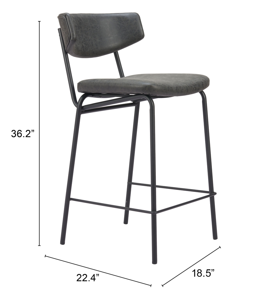 Haciendas Black Counter Height Stool, Set of 2 - Thumbnail - Image 10