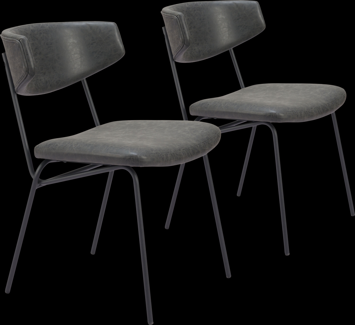 Haciendas Black Side Chair, Set of 2 - Thumbnail - Image 1