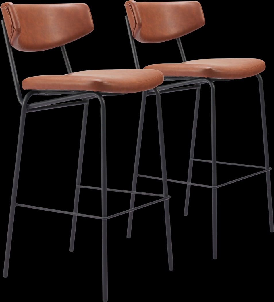 Haciendas Brown Barstool, Set of 2 - Thumbnail - Image 1