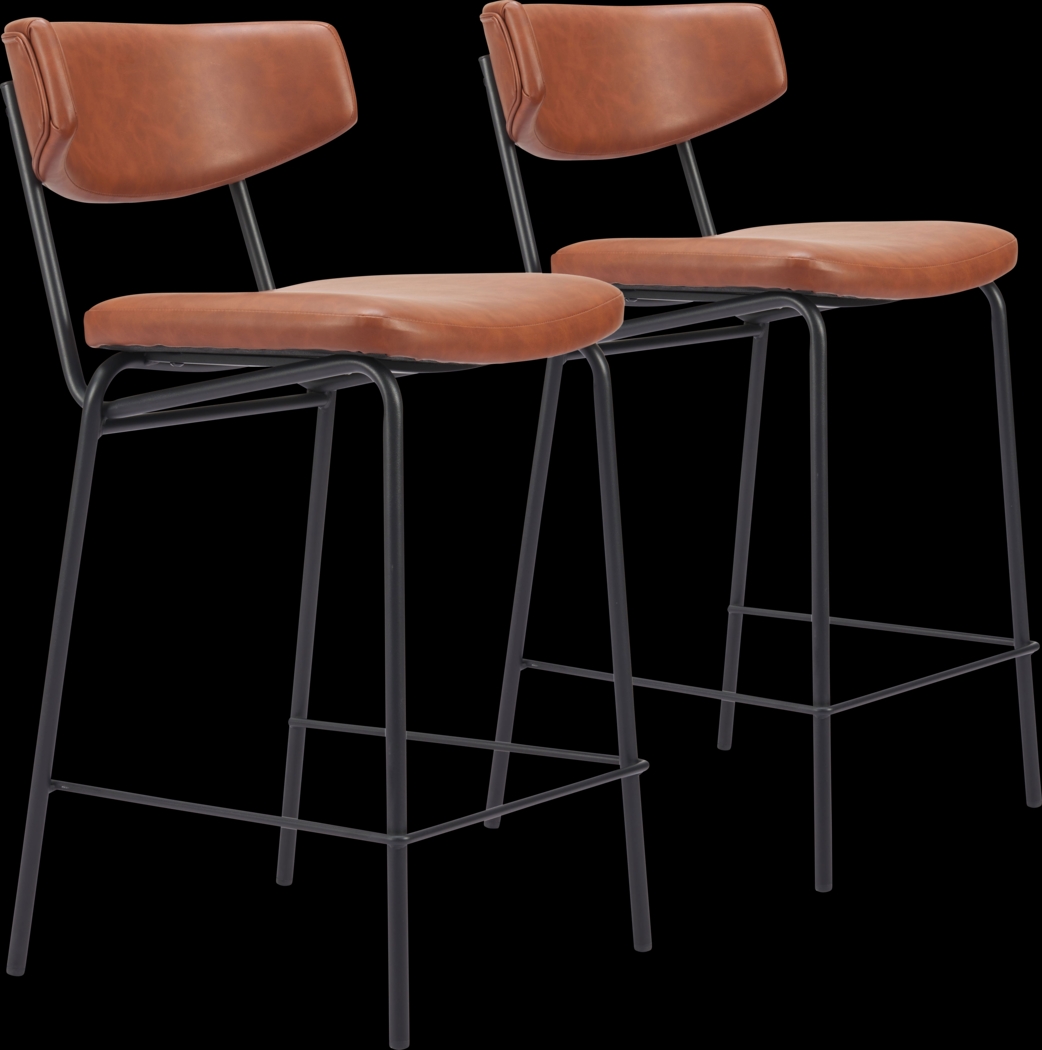 Haciendas Brown Counter Height Stool, Set of 2 - Thumbnail - Image 1