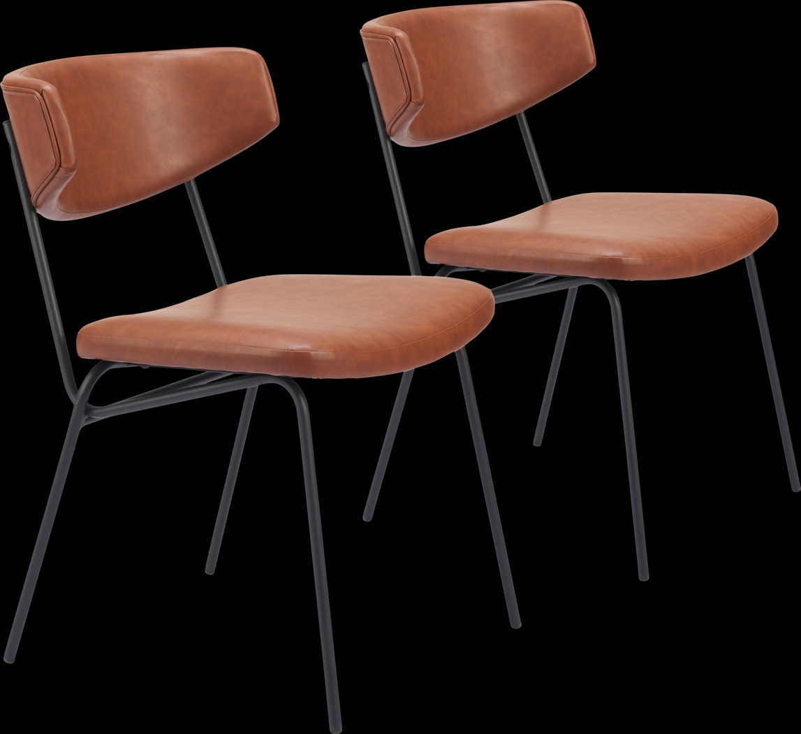 Haciendas Brown Side Chair, Set of 2 - Thumbnail - Image 1