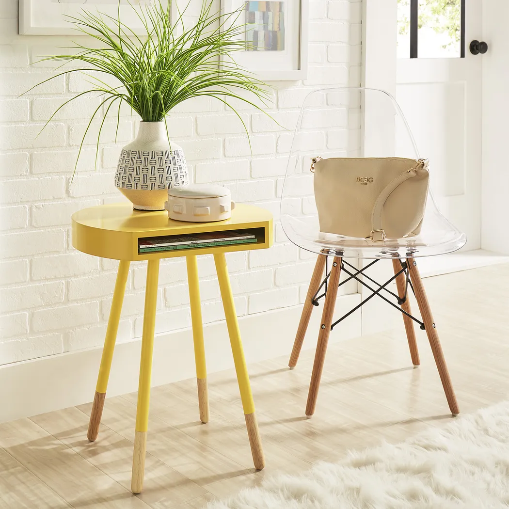 Haddie Yellow Accent Table - Thumbnail - Image 2