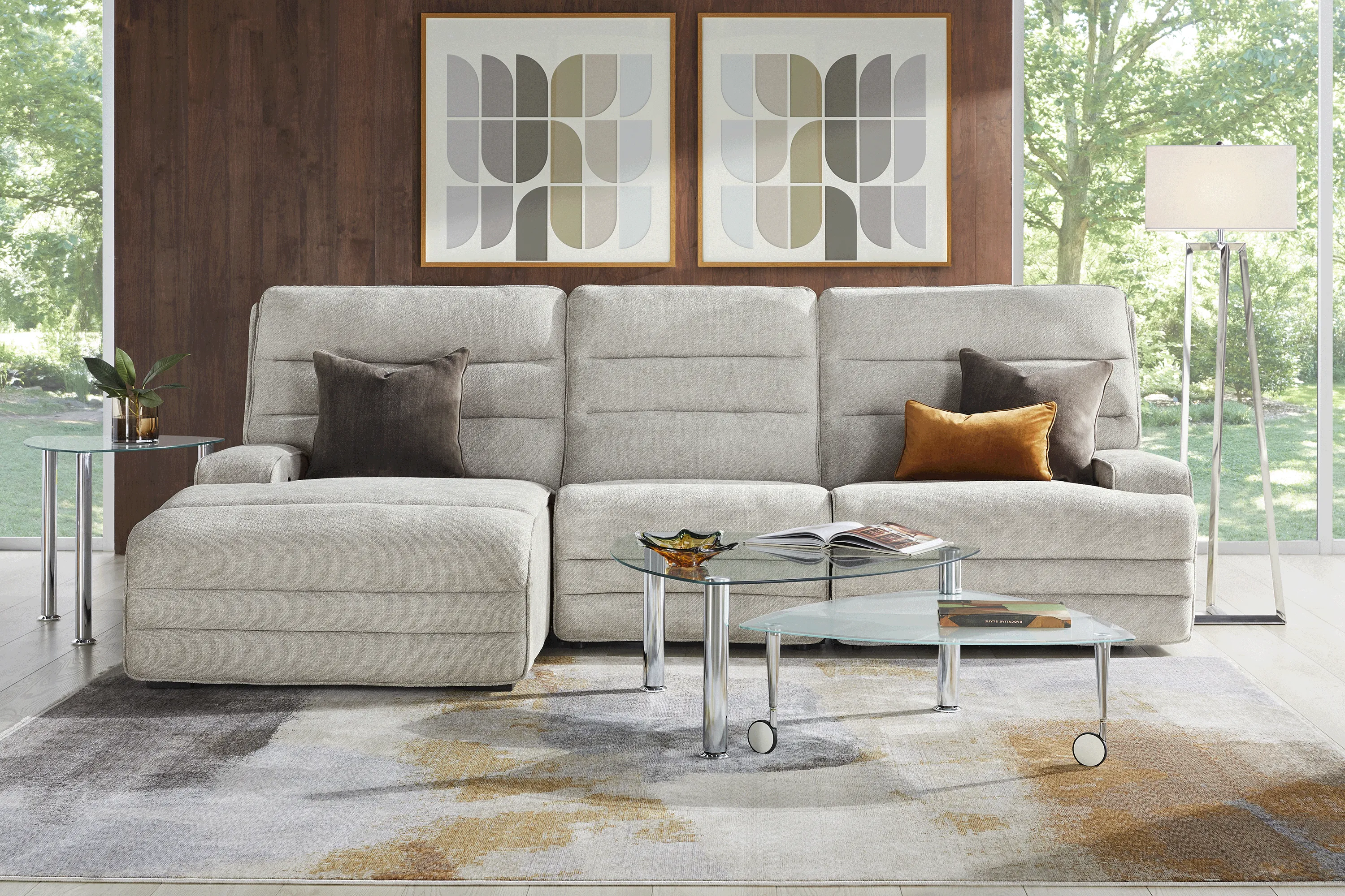 Hadley Park Beige 3 Pc Dual Power Reclining Sectional - Thumbnail - Image 3