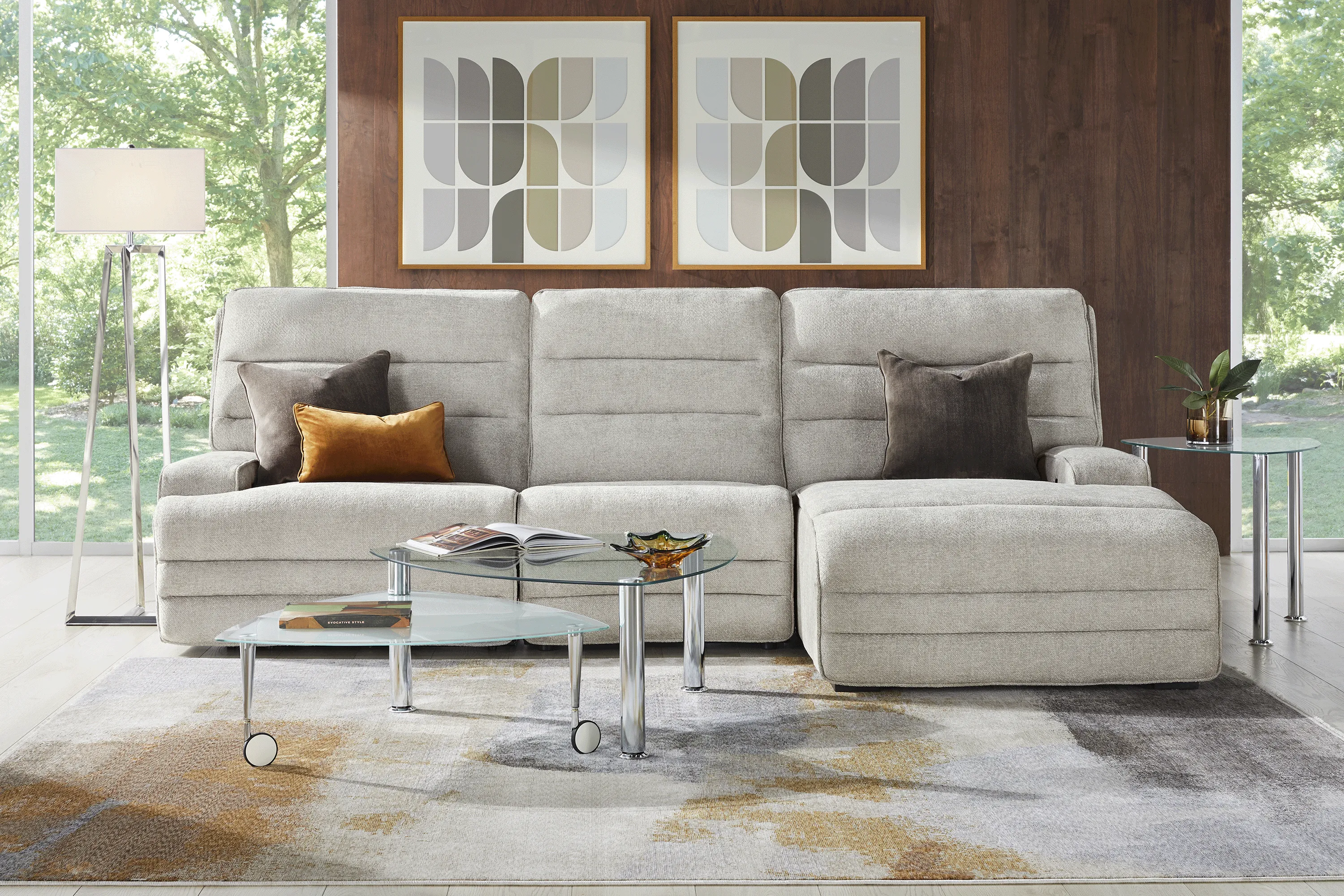 Hadley Park Beige 3 Pc Dual Power Reclining Sectional - Thumbnail - Image 3