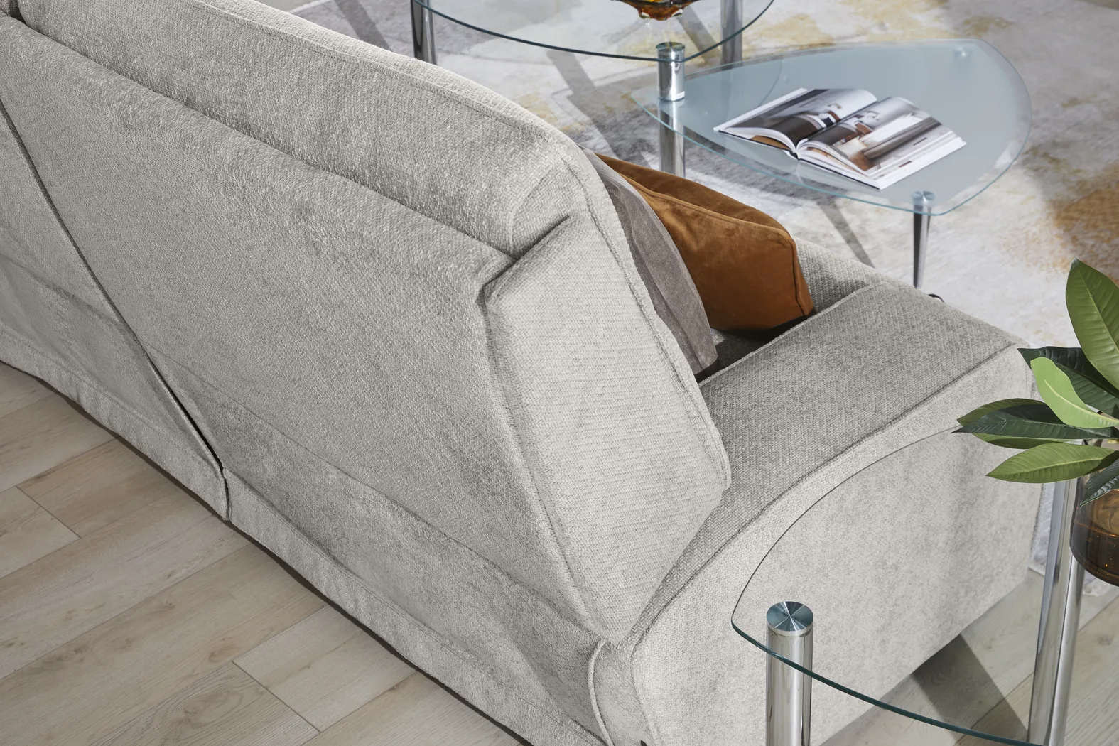 Hadley Park Beige 3 Pc Dual Power Reclining Sectional - Image 11