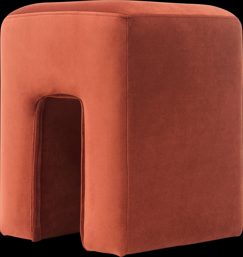 Hadria Rust Ottoman - Thumbnail - Image 1