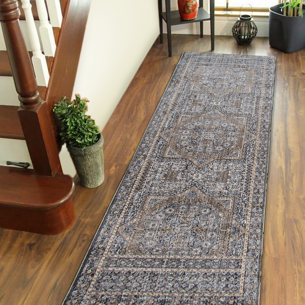 Haertley Charcoal 2'6 x 7'10 Runner Rug - Thumbnail - Image 2