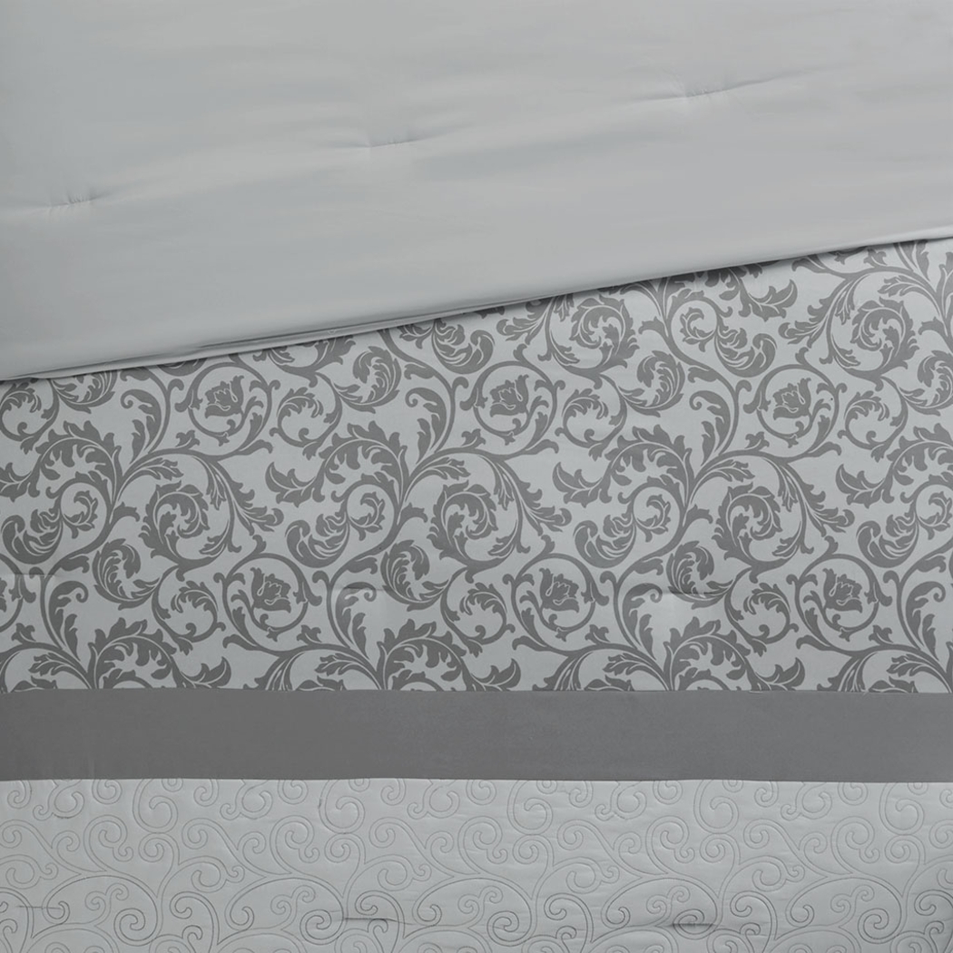 Hafnor Gray 8 Pc King Comforter Set - Thumbnail - Image 5