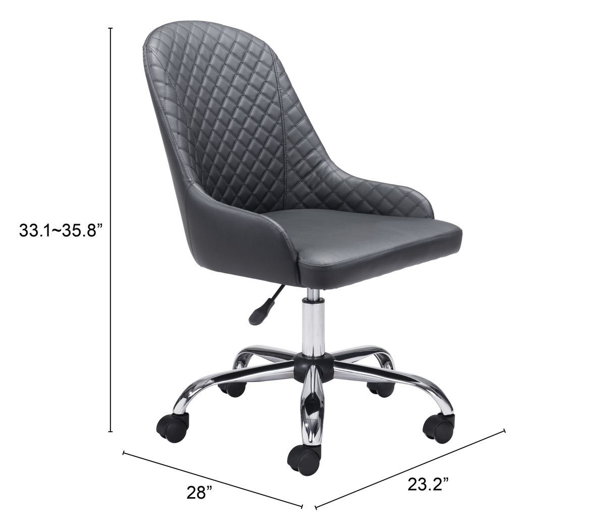 Hahny Black Office Chair - Thumbnail - Image 7