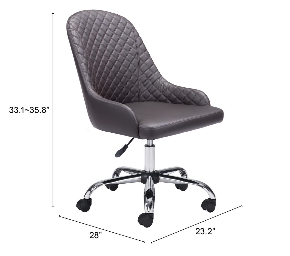 Hahny Brown Office Chair - Thumbnail - Image 7