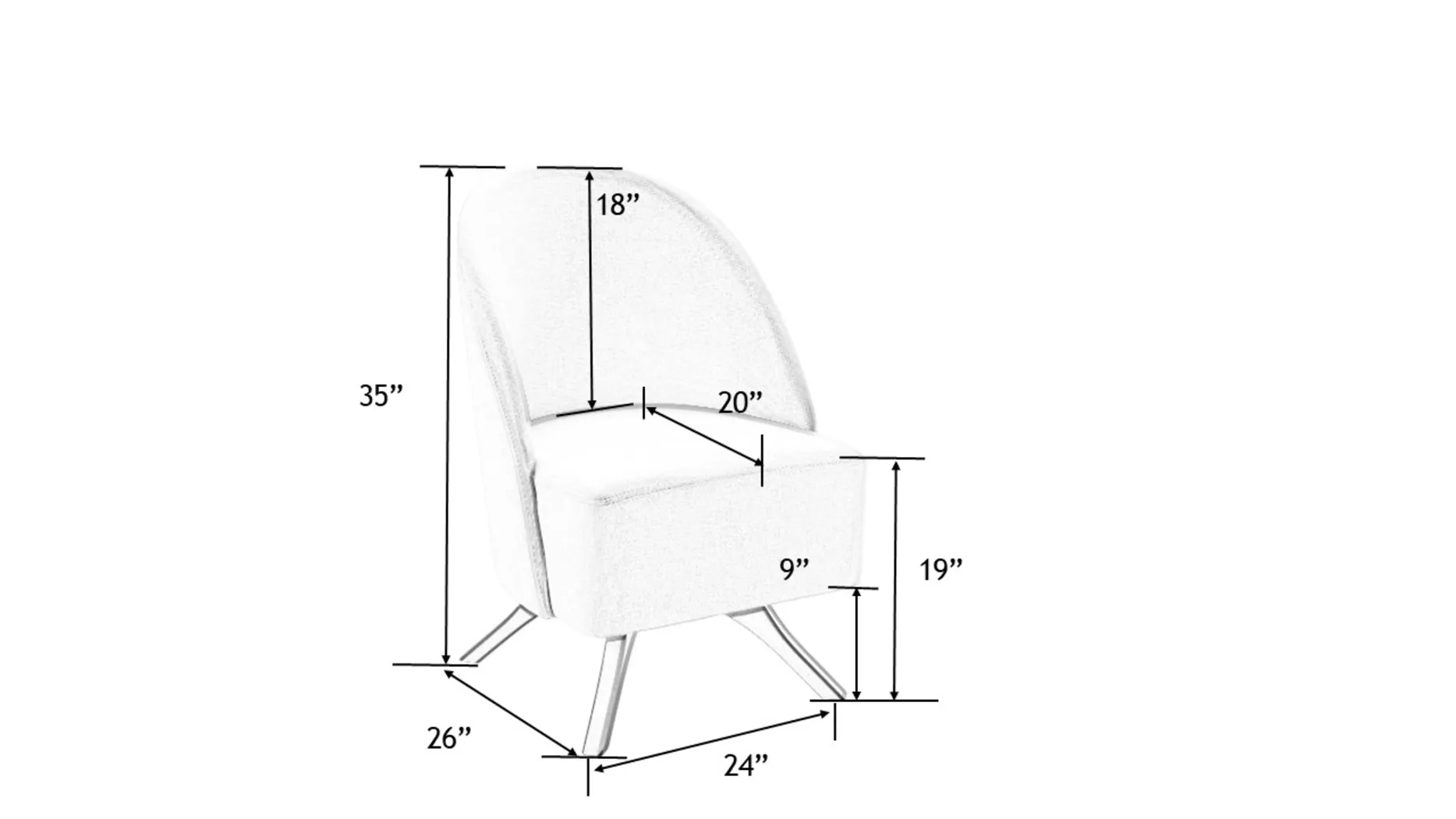 Haimio Pink Swivel Accent Chair - Thumbnail - Image 5