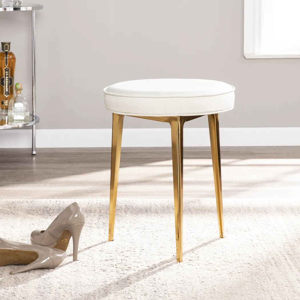 Hainsworth Gold Vanity Stool - Thumbnail - Image 2