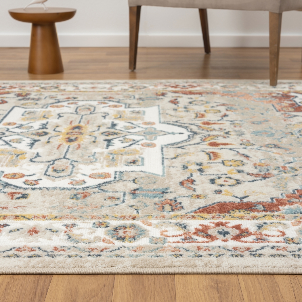 Haisam Rust/Ivory 3'11 x 6' Rug - Thumbnail - Image 3