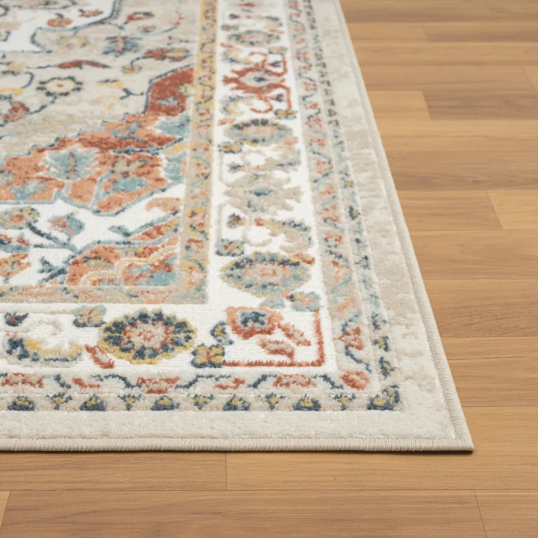 Haisam Rust/Ivory 5'3 x 7'6 Rug - Thumbnail - Image 5