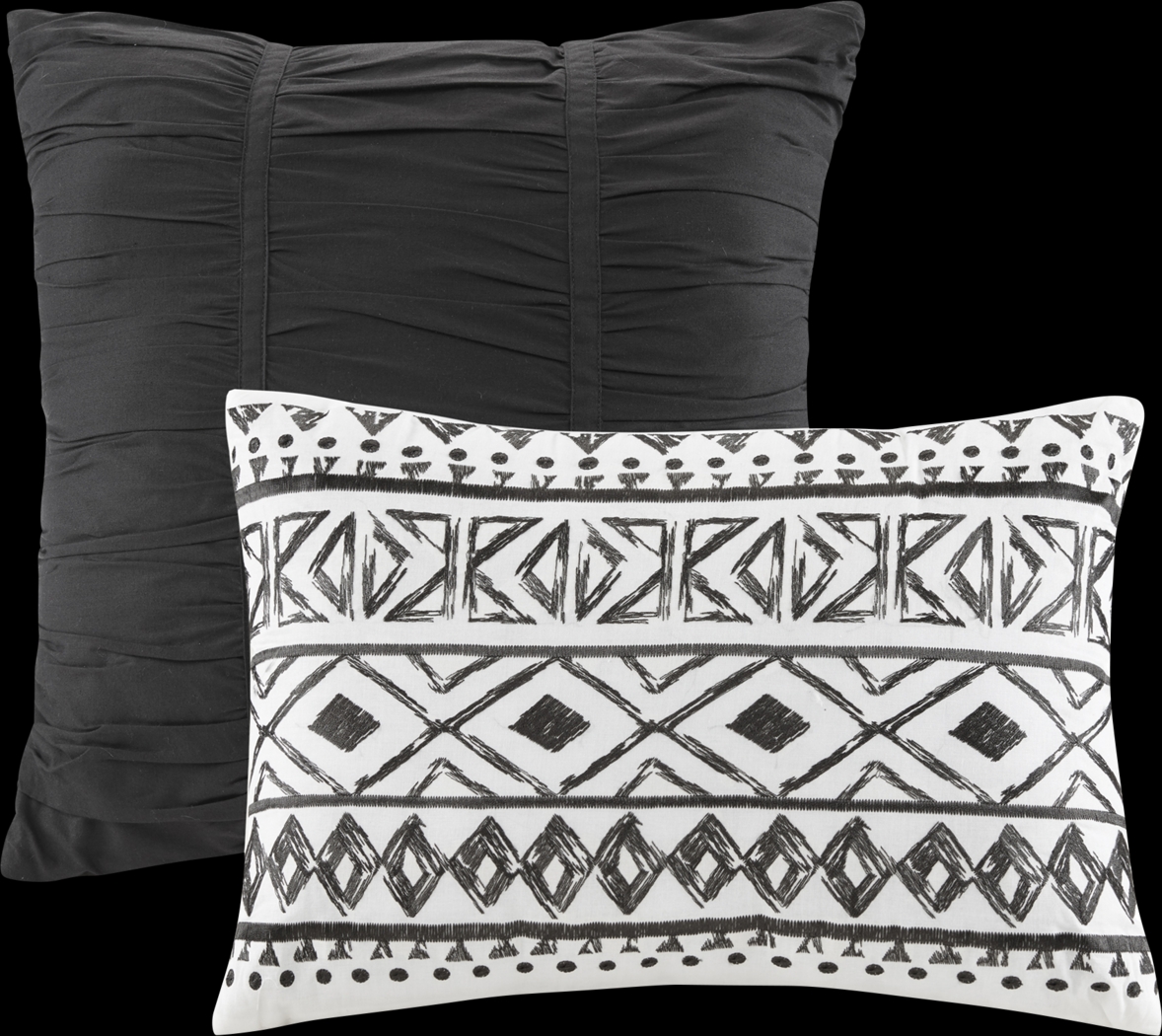 Haisley Black 7 Pc Queen Comforter Set - Thumbnail - Image 10