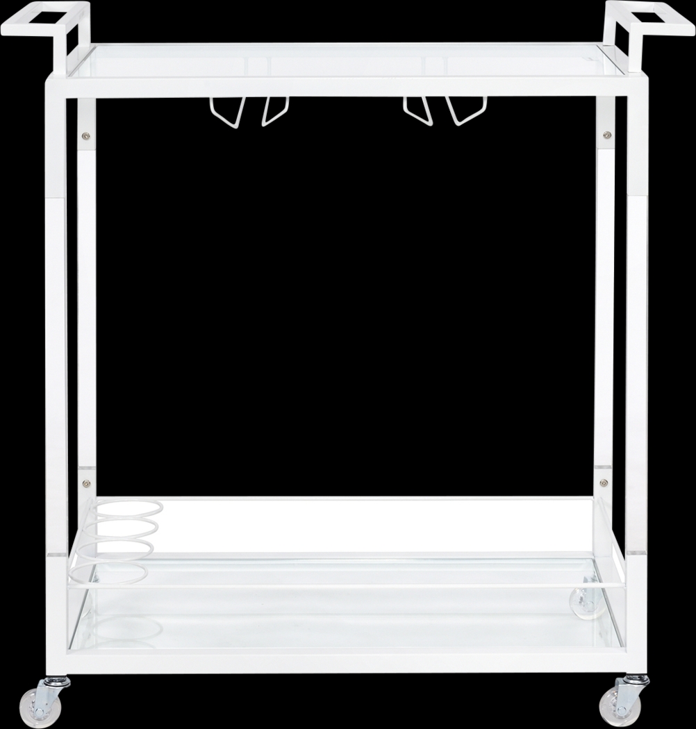 Haislip White Bar Cart - Thumbnail - Image 5