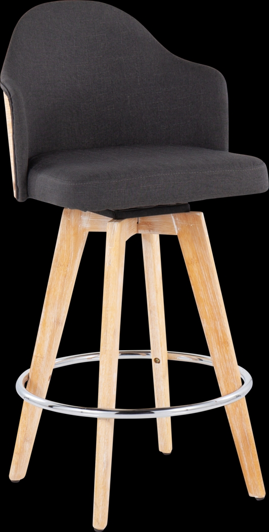 Hakea Charcoal Counter Height Stool, Set of 2 - Thumbnail - Image 2