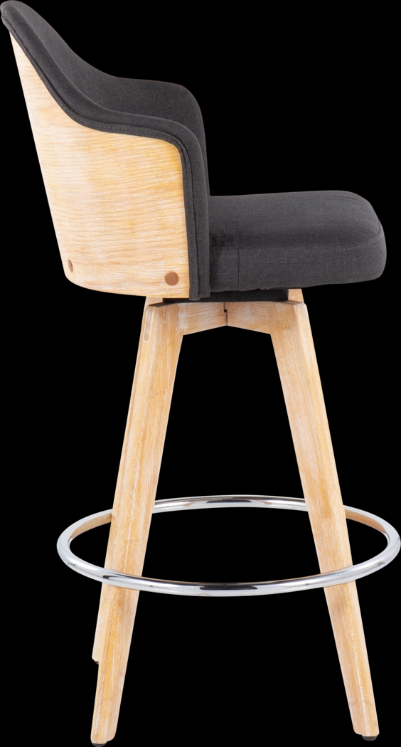 Hakea Charcoal Counter Height Stool, Set of 2 - Thumbnail - Image 3