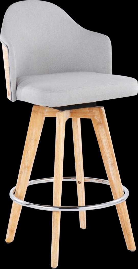 Hakea Light Gray Counter Height Stool, Set of 2 - Thumbnail - Image 2