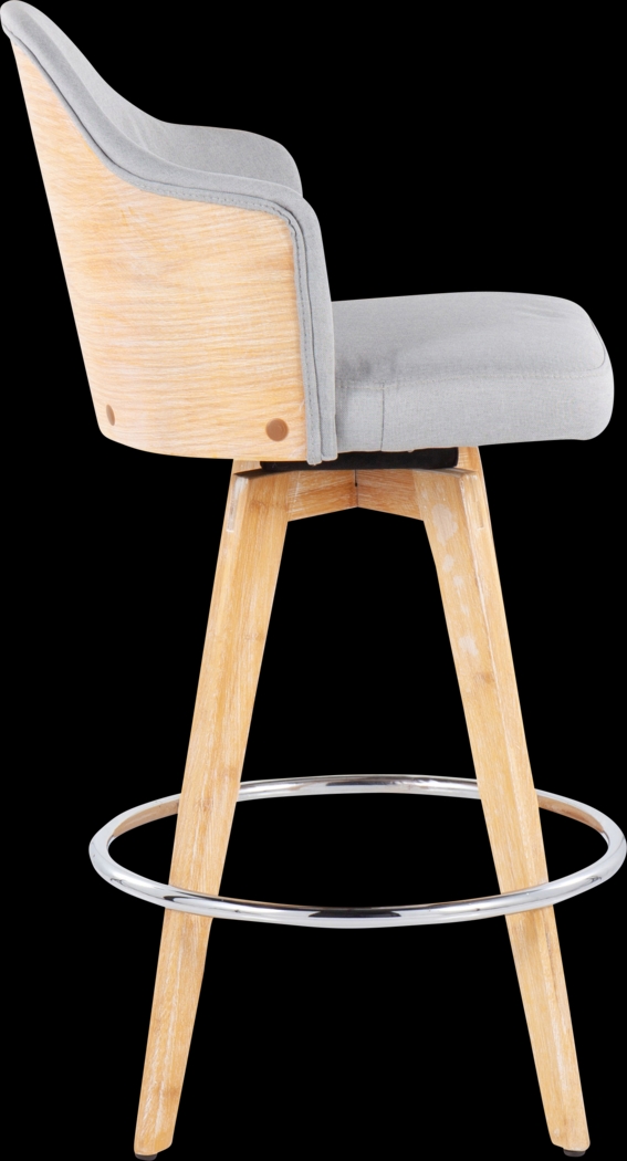 Hakea Light Gray Counter Height Stool, Set of 2 - Thumbnail - Image 3