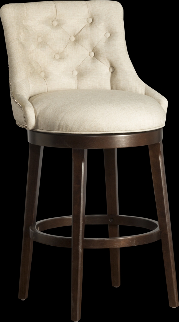 Halbrooke Cream Swivel Counter Height Stool - Thumbnail - Image 1