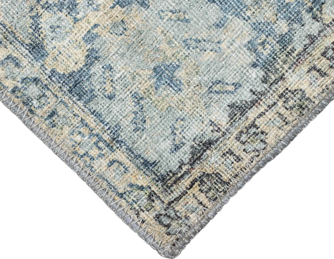 Haldia Blue 6'3 x 9'6 Machine Washable Rug - Thumbnail - Image 6