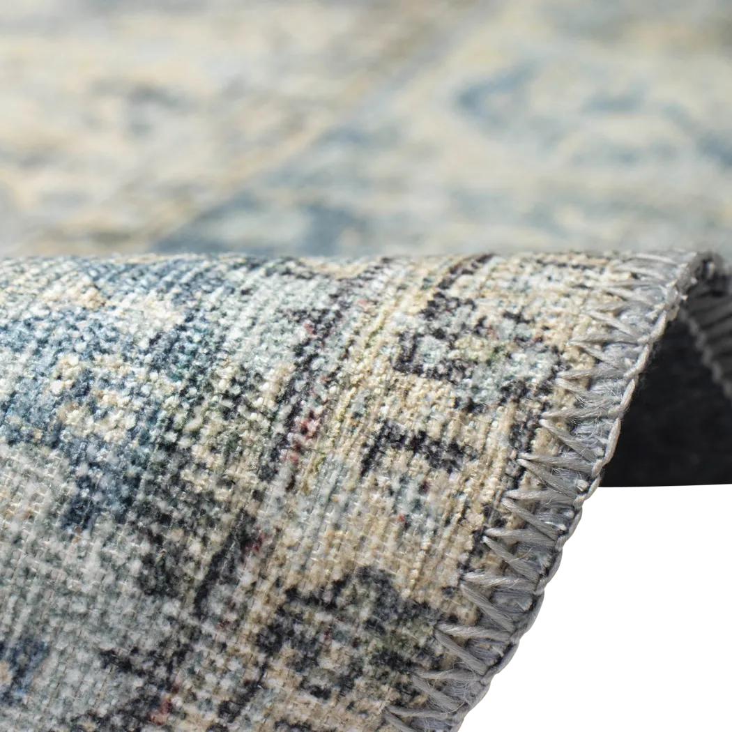 Haldia Blue 6'3 x 9'6 Machine Washable Rug - Thumbnail - Image 8