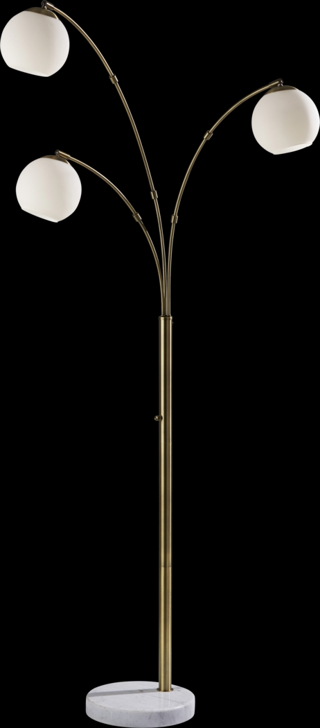 Hale Circle White Floor Lamp - Thumbnail - Image 1