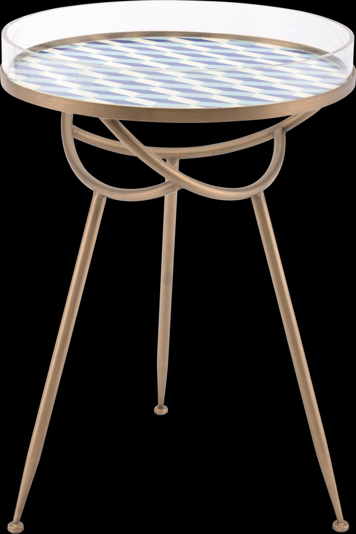 Hale Crossing Blue Accent Table - Thumbnail - Image 1