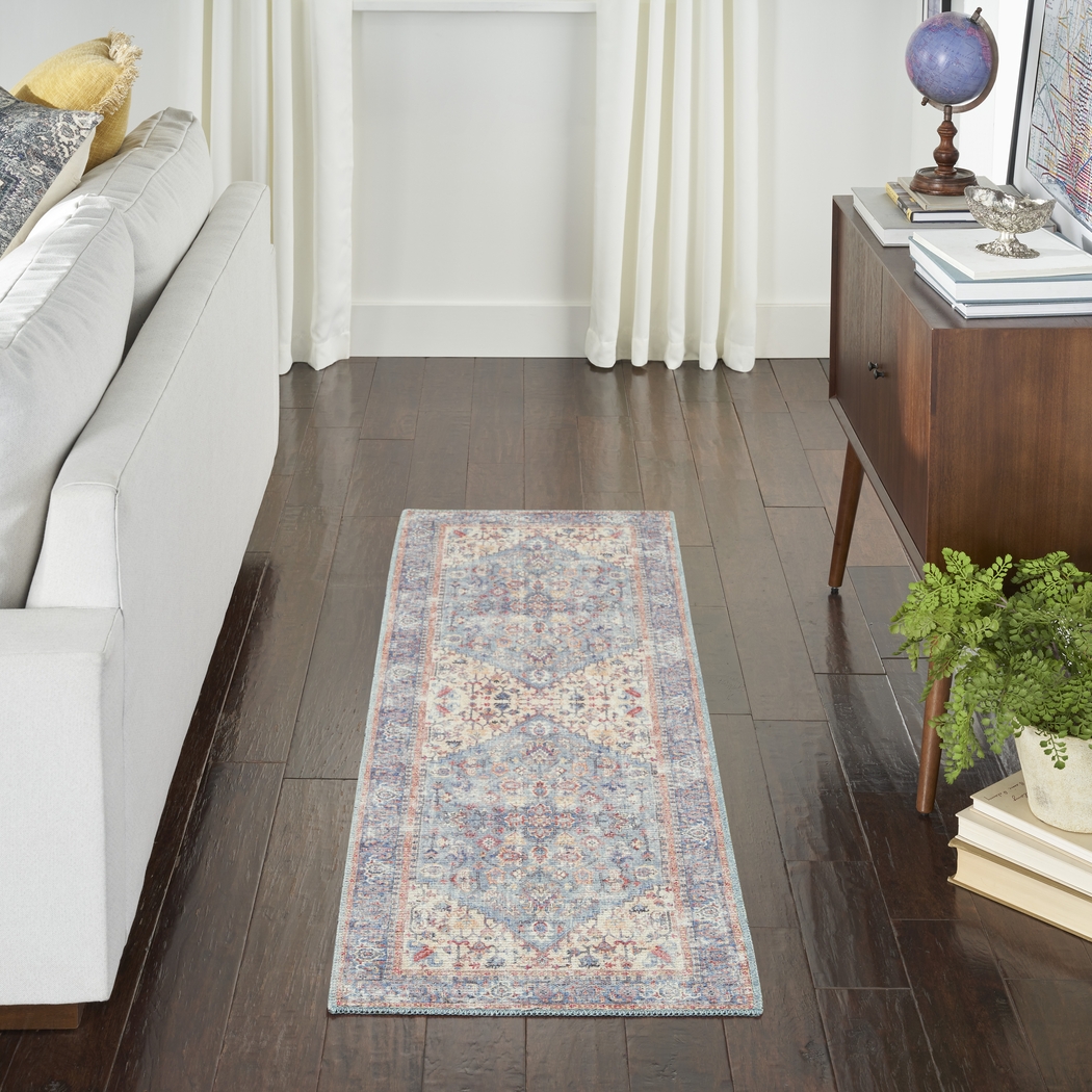 Haleigh Elle Blue 4' x 6' Rug - Thumbnail - Image 2