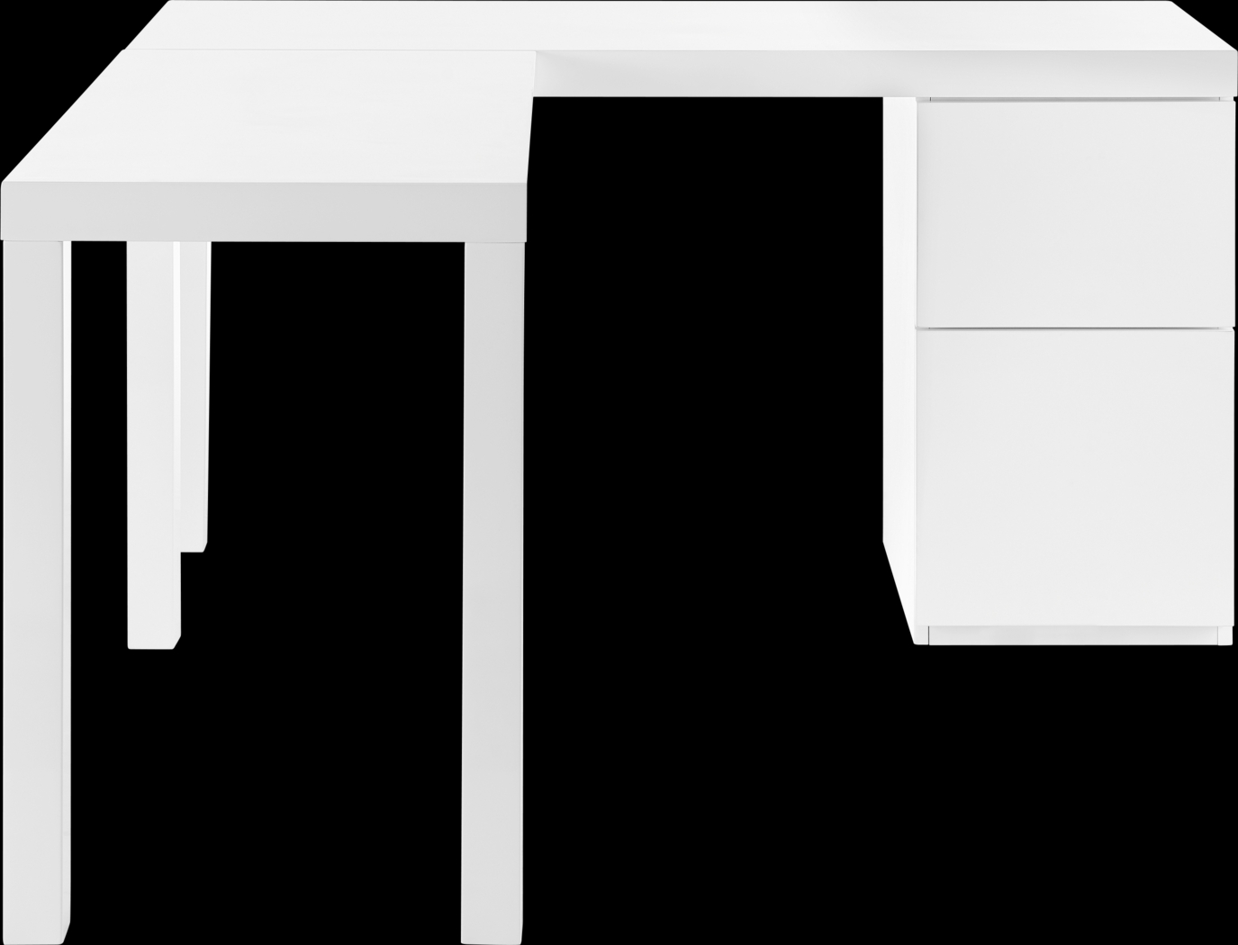 Halesia White L-Desk - Thumbnail - Image 2