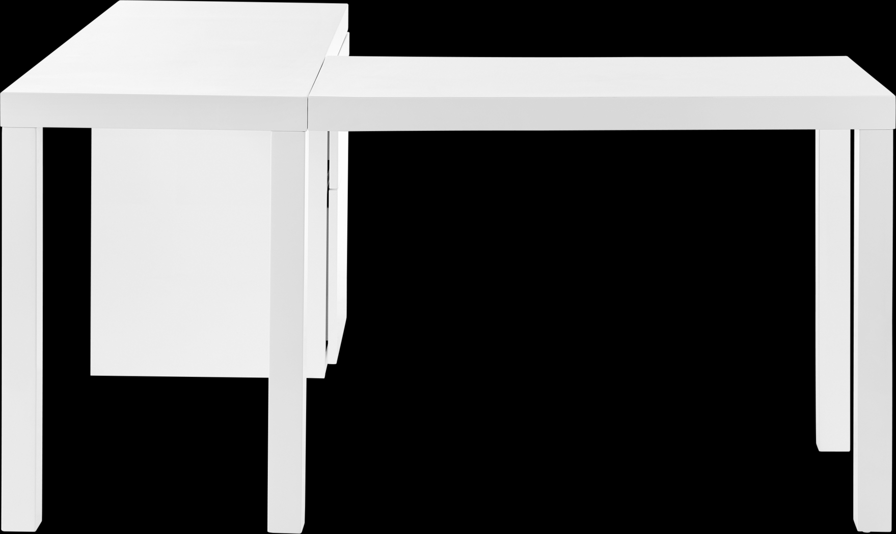 Halesia White L-Desk - Thumbnail - Image 4