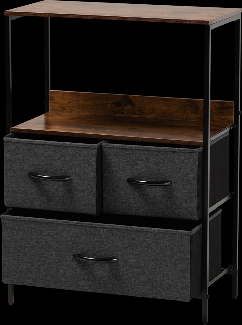 Haleyann Black 3 Drawer Accent Cabinet - Thumbnail - Image 2