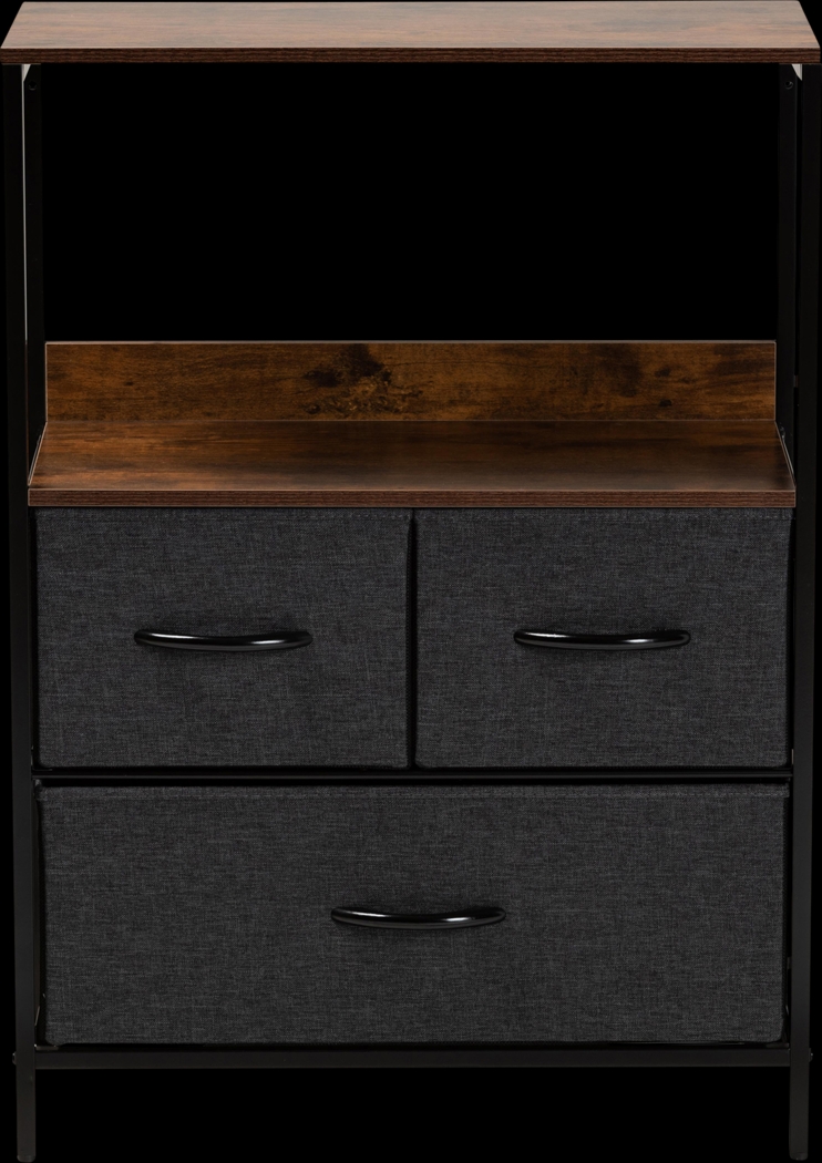 Haleyann Black 3 Drawer Accent Cabinet - Thumbnail - Image 3