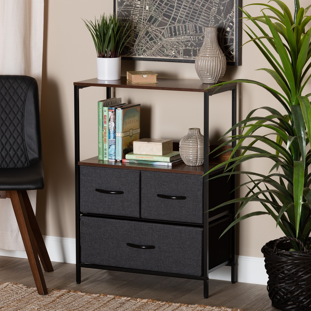 Haleyann Black 3 Drawer Accent Cabinet - Thumbnail - Image 7