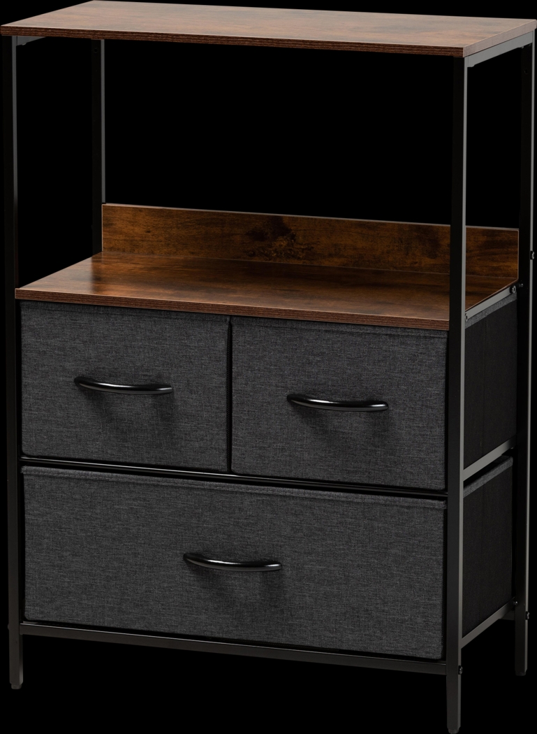 Haleyann Black 3 Drawer Accent Cabinet - Thumbnail - Image 1