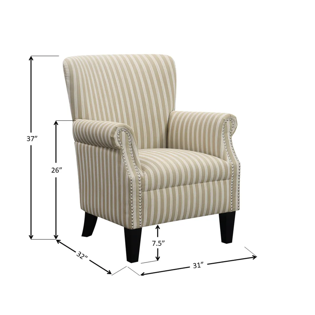 Halgo Beige Accent Chair - Thumbnail - Image 5
